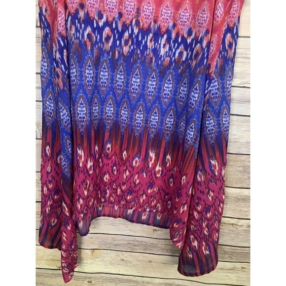 Maurices XS Asymmetric Tank Boho Sheer Top Tunic - Picture 2 of 8